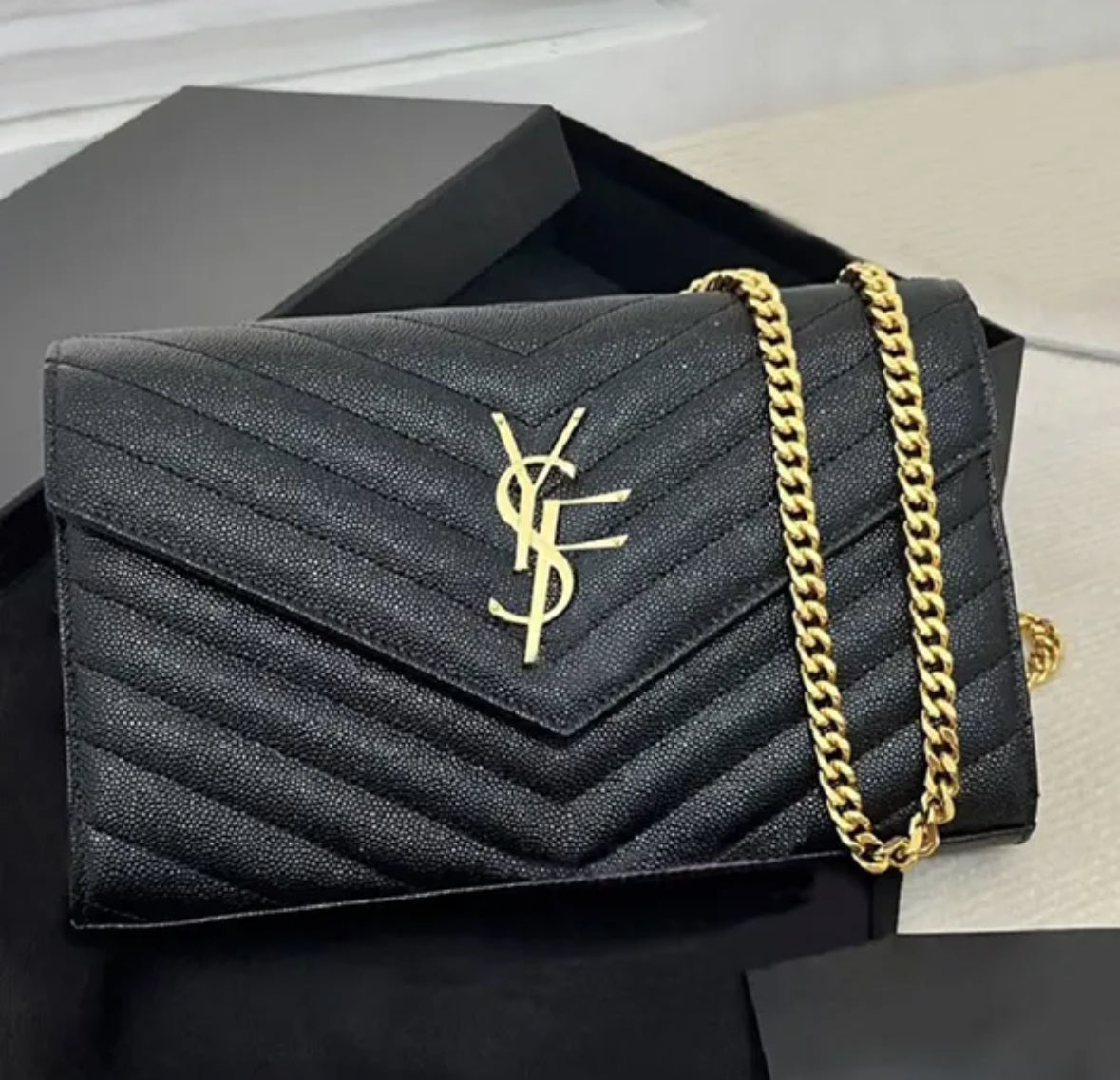 Y black x gold bag, standard delivery